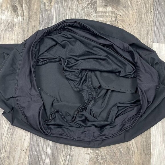 Athleta Laser Run 2 In 1 Running Shorts 2X Black Zip Pocket Built In Brief - Picture 5 of 11